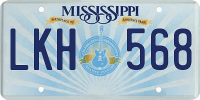 MS license plate LKH568
