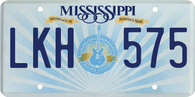 MS license plate LKH575