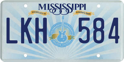 MS license plate LKH584