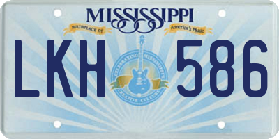 MS license plate LKH586