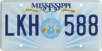MS license plate LKH588