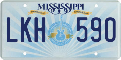 MS license plate LKH590