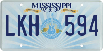MS license plate LKH594