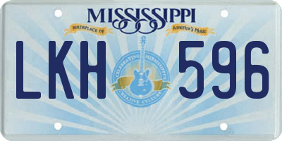 MS license plate LKH596