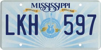 MS license plate LKH597