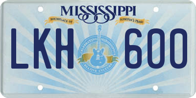 MS license plate LKH600