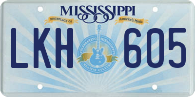 MS license plate LKH605