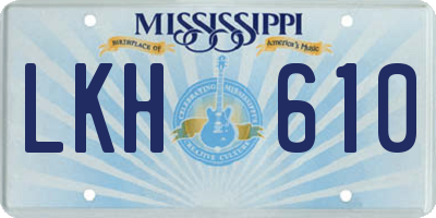 MS license plate LKH610