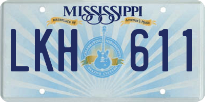 MS license plate LKH611