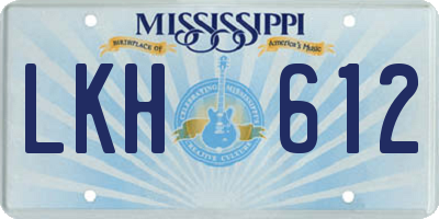 MS license plate LKH612