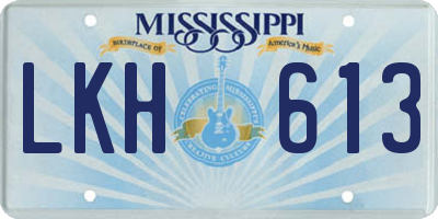 MS license plate LKH613