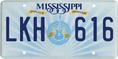 MS license plate LKH616