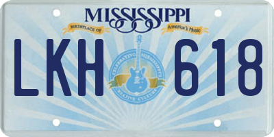 MS license plate LKH618