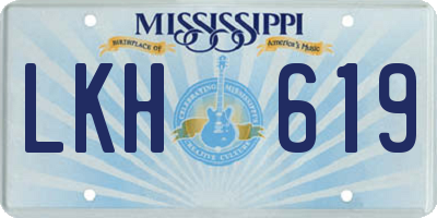 MS license plate LKH619
