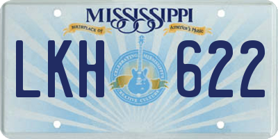 MS license plate LKH622