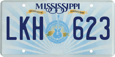 MS license plate LKH623