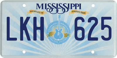 MS license plate LKH625