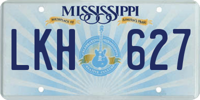 MS license plate LKH627
