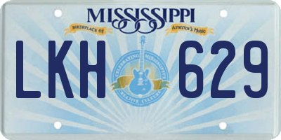 MS license plate LKH629