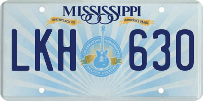MS license plate LKH630