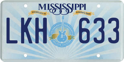 MS license plate LKH633