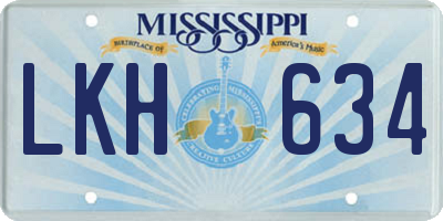 MS license plate LKH634