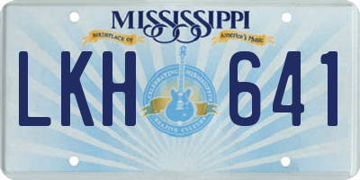 MS license plate LKH641