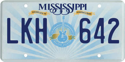 MS license plate LKH642