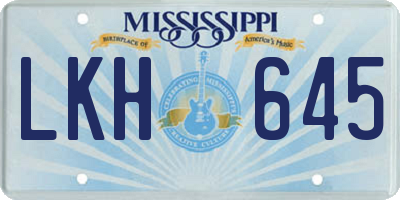 MS license plate LKH645