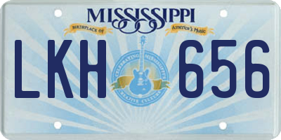 MS license plate LKH656