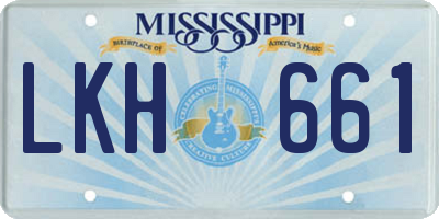 MS license plate LKH661