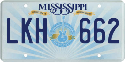 MS license plate LKH662