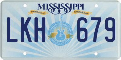 MS license plate LKH679