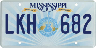 MS license plate LKH682