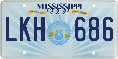 MS license plate LKH686