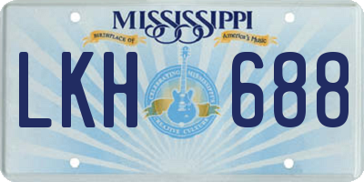 MS license plate LKH688