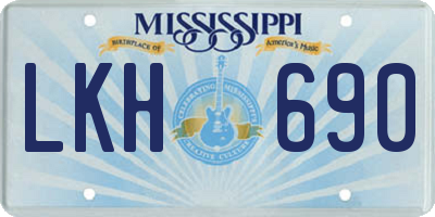MS license plate LKH690