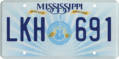 MS license plate LKH691