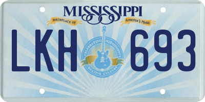 MS license plate LKH693