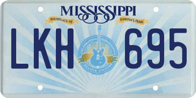 MS license plate LKH695
