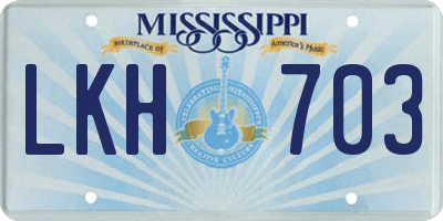 MS license plate LKH703
