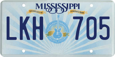 MS license plate LKH705