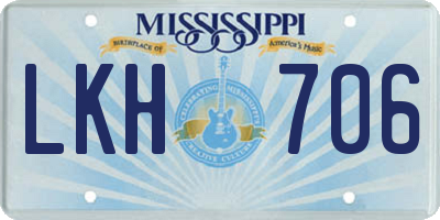 MS license plate LKH706