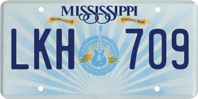 MS license plate LKH709