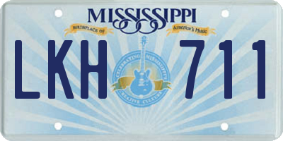 MS license plate LKH711