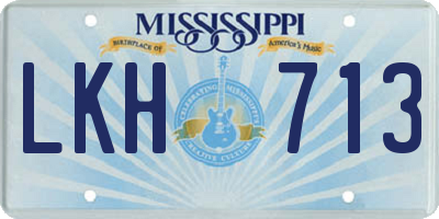 MS license plate LKH713