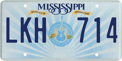 MS license plate LKH714