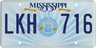 MS license plate LKH716