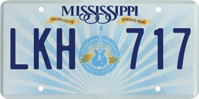 MS license plate LKH717