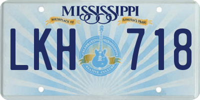MS license plate LKH718